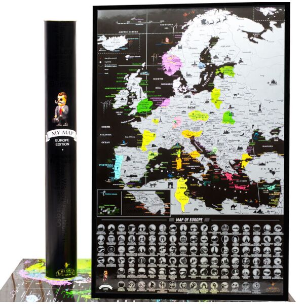 Подробная скретч карта Европы MyGift Europe Edition ENG в оригинальном тубусе, 41х61 см
Подробная скретч карта Европы MyGift Europe Edition ENG в оригинальном тубусе, 41х61 см