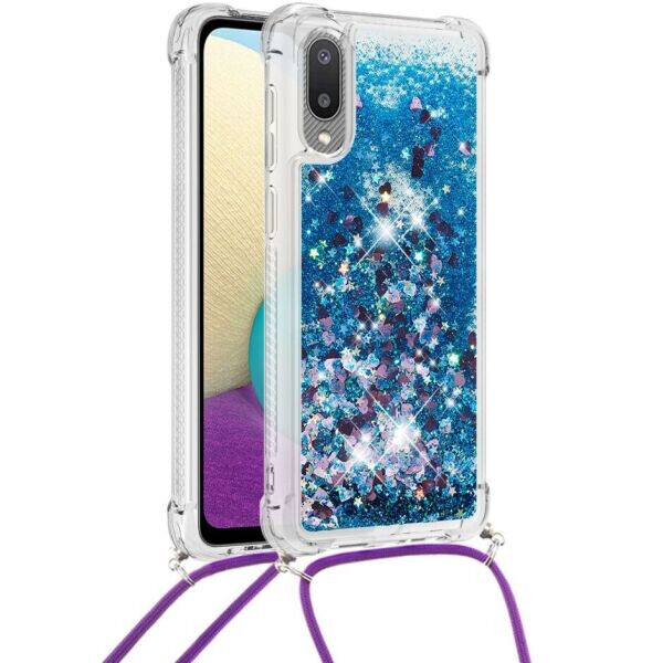 Силиконовая накладка Deexe Liquid Glitter with Strap для Samsung Galaxy A02 (A022) - Blue Hearts
Силиконовая накладка Deexe Liquid Glitter with Strap для Samsung Galaxy A02 (A022) - Blue Hearts