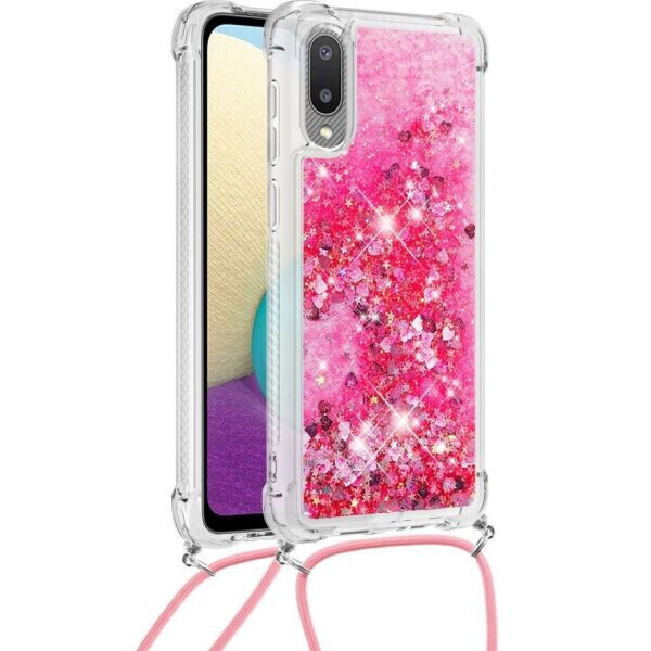 Силиконовая накладка Deexe Liquid Glitter with Strap для Samsung Galaxy A02 (A022) - Pink Hearts
Силиконовая накладка Deexe Liquid Glitter with Strap для Samsung Galaxy A02 (A022) - Pink Hearts