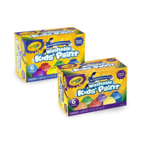 Crayola Фарби змиваючі з блиском в баночках (59 мл) Washable Kids Paint, 2 набора в наборі 6 кольорів
Crayola Фарби змиваючі з блиском в баночках (59 мл) Washable Kids Paint, 2 набора в наборі 6 кольорів