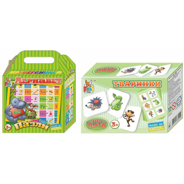 Набор Boni Toys Развивающие пазлы Английская азбука и Настольная игра Лото Животные (0165-240)
Набор Boni Toys Развивающие пазлы Английская азбука и Настольная игра Лото Животные (0165-240)