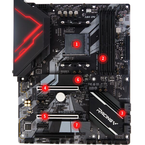 Материнська плата Biostar Socket AM4 AMD B550 MicroATX 2 × PCIe x16 2 x DDR4 DIMM; Кількість каналів 2 24-pin 8-pin (B550GTA)
Материнська плата Biostar Socket AM4 AMD B550 MicroATX 2 × PCIe x16 2 x DDR4 DIMM; Кількість каналів 2 24-pin 8-pin (B550GTA)