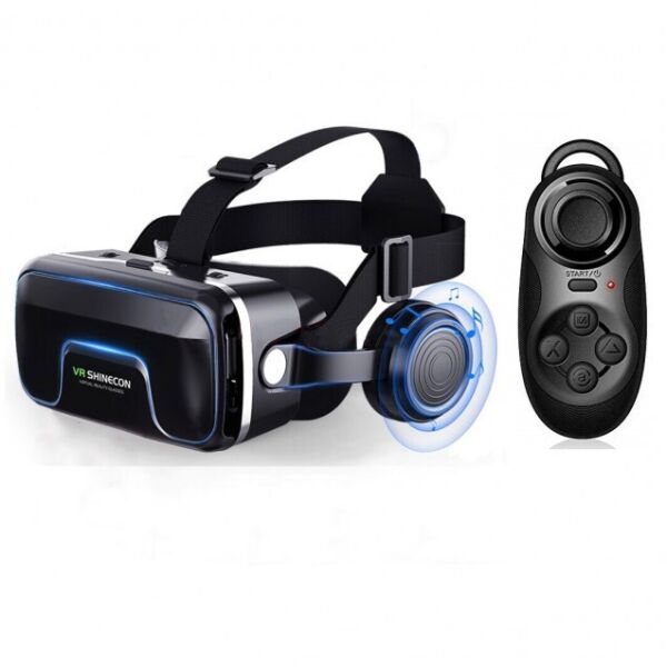Очки виртуальной реальности VR SHINECON 10.0 Original Геймерский шлем с проводными наушниками + пульт Bluetooth (2019) Black
Очки виртуальной реальности VR SHINECON 10.0 Original Геймерский шлем с проводными наушниками + пульт Bluetooth (2019) Black