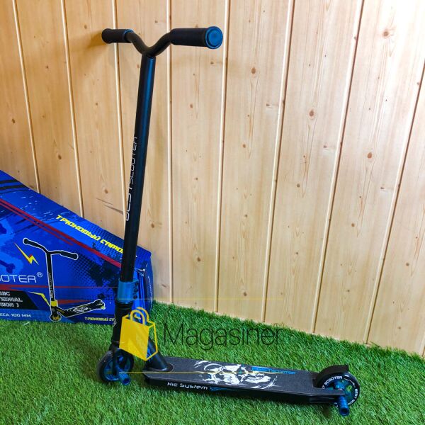 Самокат трюковый с алюминиевыми колесами 2 пеги в комплекте Best Scooter (DIMSA-031-1N), Черный с синим
Самокат трюковый с алюминиевыми колесами 2 пеги в комплекте Best Scooter (DIMSA-031-1N), Черный с синим
