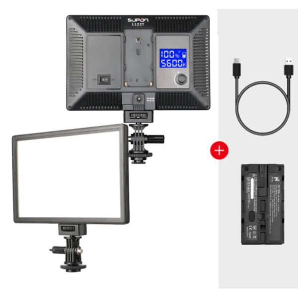 Накамерный свет Supon L122T LED для фото видеосъемки 5600К, 15W, аккумулятор, светодиодная панель с диммером
Накамерный свет Supon L122T LED для фото видеосъемки 5600К, 15W, аккумулятор, светодиодная панель с диммером