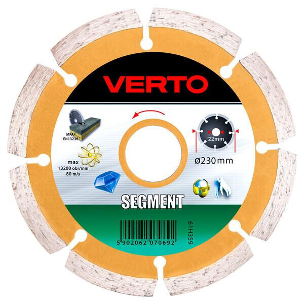 Диск алмазный Verto - 230 мм сегмент(61H3S9)
Диск алмазный Verto - 230 мм сегмент(61H3S9)