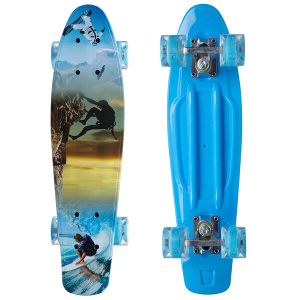 Скейт пенни борд Tilly Penny Board Cruiser Profi 881 Голубой с принтом и со светящимися колесами
Скейт пенни борд Tilly Penny Board Cruiser Profi 881 Голубой с принтом и со светящимися колесами