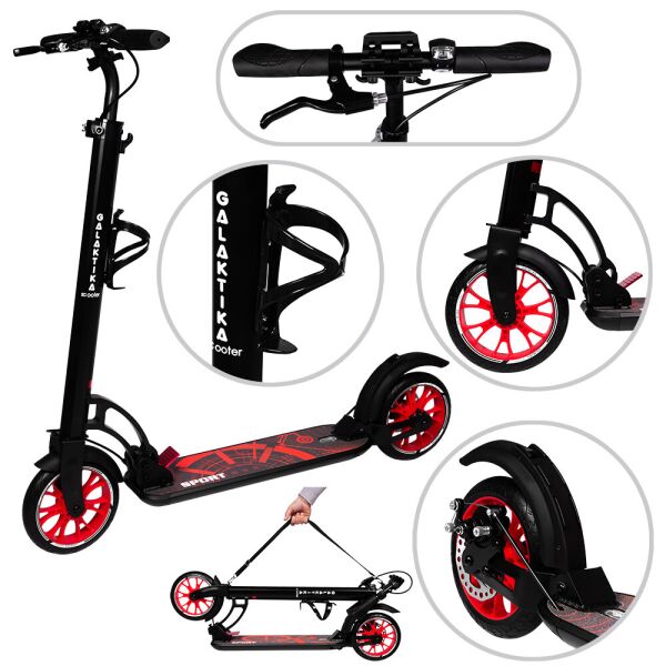 Самокат Tilly GS-0026 Красный/Черный алюминиевый с ручным и ножным тормозом + фонарик, подстаканник и ремень для переноски
Самокат Tilly GS-0026 Красный/Черный алюминиевый с ручным и ножным тормозом + фонарик, подстаканник и ремень для переноски