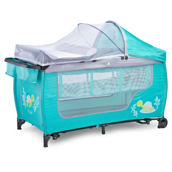 Манеж-кроватка 2 в 1 Caretero Grande Plus Mint с пеленальным столиком, органайзером и козырьком с подвесными игрушками + москитная сетка
Манеж-кроватка 2 в 1 Caretero Grande Plus Mint с пеленальным столиком, органайзером и козырьком с подвесными игрушками + москитная сетка