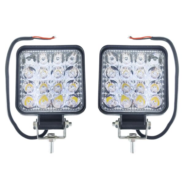 Комплект светодиодных фар 12-24V 48W 6000K (10х8,5см) LED (лэд) фары квадратные на авто, трактор, мото.
Комплект светодиодных фар 12-24V 48W 6000K (10х8,5см) LED (лэд) фары квадратные на авто, трактор, мото.