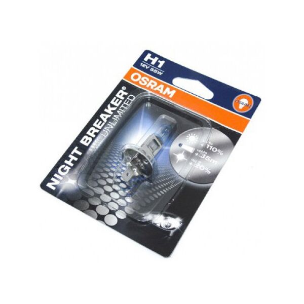 Авто лампа H1 55W 12V +110% OSRAM оригинал с гарантией! Night Breaker Unlimited P14.5S 10X1 Blister
Авто лампа H1 55W 12V +110% OSRAM оригинал с гарантией! Night Breaker Unlimited P14.5S 10X1 Blister