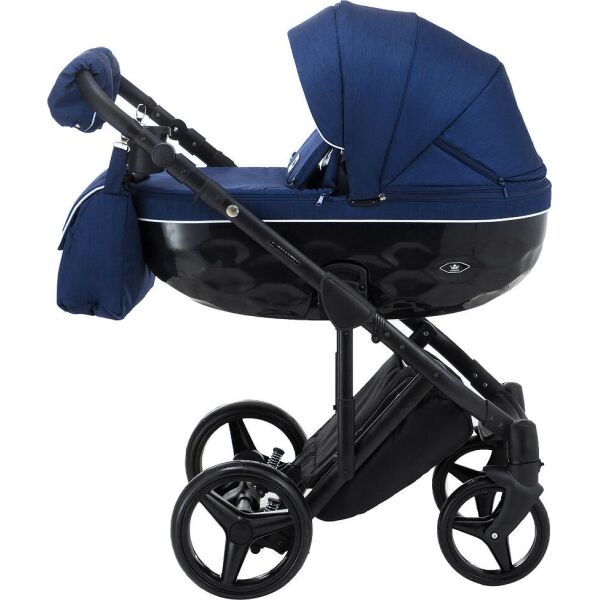 Коляска детская 2в1 универсальная с сумкой и прогулочным блоком Adamex Chantal C204-CZ Темно-синий 
Коляска детская 2в1 универсальная с сумкой и прогулочным блоком Adamex Chantal C204-CZ Темно-синий