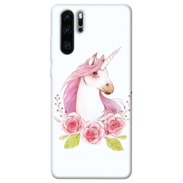 Чехол itsPrint Единорог с цветами для Huawei P30 Pro