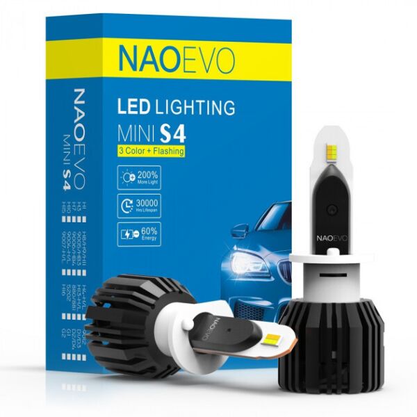 Комплект светодиодных ламп головного света NaoEvo S4-H1, 30W, LED, 3000K, mix4300K, 6000K
Комплект светодиодных ламп головного света NaoEvo S4-H1, 30W, LED, 3000K, mix4300K, 6000K