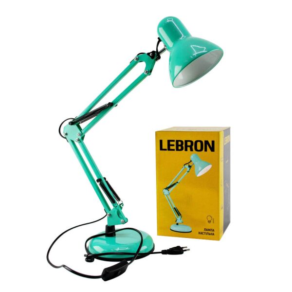 Лампа светодиодная настольная телескопическая LEBRON L-TL-Tel, E27, max. 40W, бирюзовая
Лампа светодиодная настольная телескопическая LEBRON L-TL-Tel, E27, max. 40W, бирюзовая