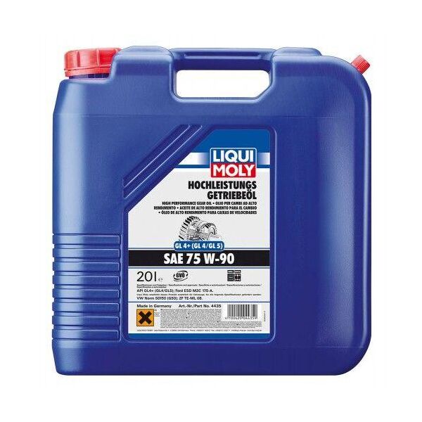 Синтетическое трансмиссионное масло Liqui Moly Hochleistungs-Getriebeoil SAE 75W-90 GL 4+ 20 л.
Синтетическое трансмиссионное масло Liqui Moly Hochleistungs-Getriebeoil SAE 75W-90 GL 4+ 20 л.