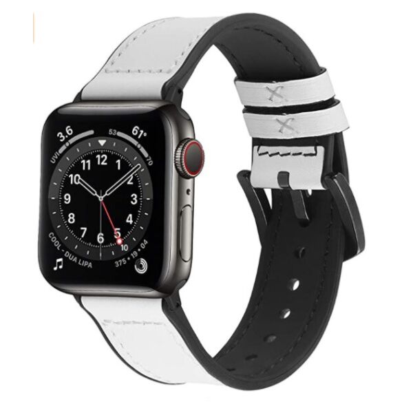 Ремешок для Apple Watch series 3 | 4 | 5 | 6 с шириной корпуса 38|40mm Кожаный + Силикон Белый BeWatch (1230102)
Ремешок для Apple Watch series 3 | 4 | 5 | 6 с шириной корпуса 38|40mm Кожаный + Силикон Белый BeWatch (1230102)