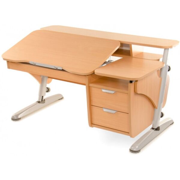 Детская парта PONDI Эргономик с тумбой Бук-серая 
Детская парта PONDI Эргономик с тумбой Бук-серая
