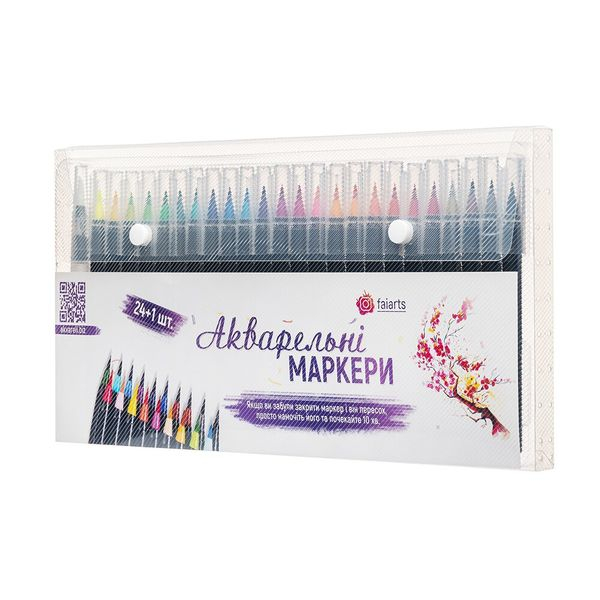 Детский набор для рисования FaiArts Акварельные маркеры (маркер-кисточка) 24+1 цветов (26062042301)
Детский набор для рисования FaiArts Акварельные маркеры (маркер-кисточка) 24+1 цветов (26062042301)