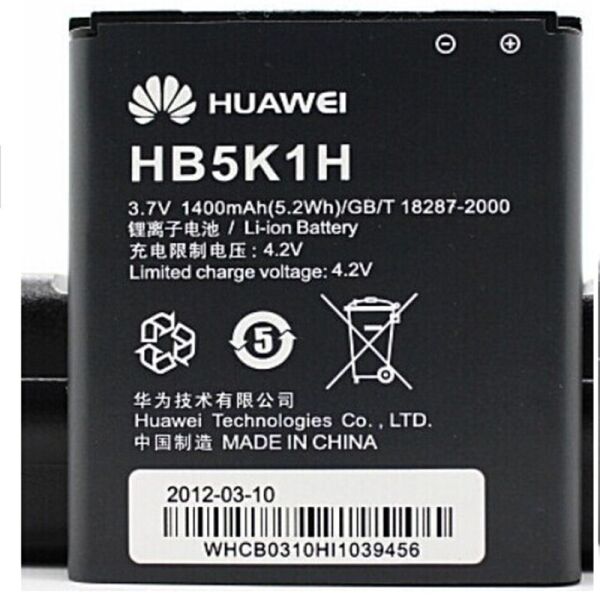 Аккумулятор (батарея) Huawei HB5K1H Y200, Y201, U8650, U8651, U8652, U8655, U8665, U8850, M865 Original PRC
Аккумулятор (батарея) Huawei HB5K1H Y200, Y201, U8650, U8651, U8652, U8655, U8665, U8850, M865 Original PRC