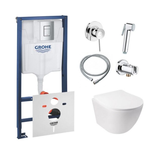 Комплект инсталляция Grohe Rapid SL 38772001 и унитаз с сиденьем Qtap Jay QT07335176W + набор для гигиенического душа со смесителем Grohe BauClassic 111048 (SD00038261)
Комплект инсталляция Grohe Rapid SL 38772001 и унитаз с сиденьем Qtap Jay QT07335176W + набор для гигиенического душа со смесителем Grohe BauClassic 111048 (SD00038261)