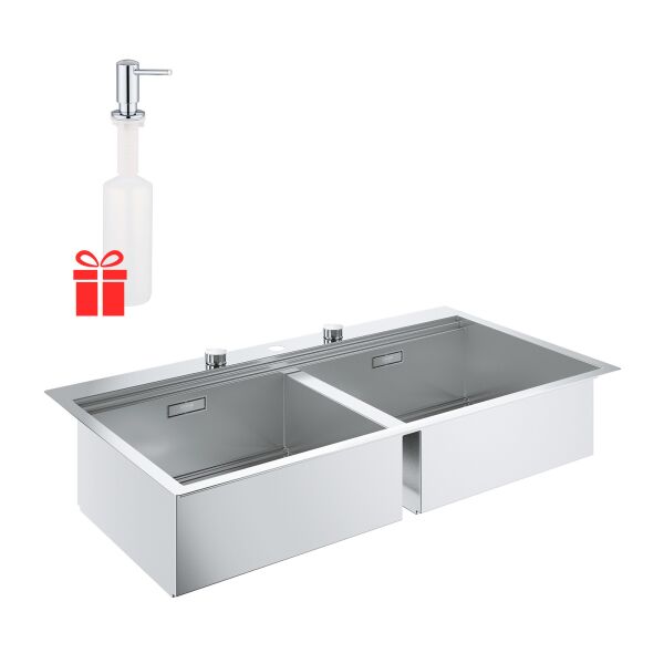 Набор Grohe мойка кухонная K200 31585SD0 + дозатор для моющего средства Contemporary 40536000 (ST702225)
Набор Grohe мойка кухонная K200 31585SD0 + дозатор для моющего средства Contemporary 40536000 (ST702225)