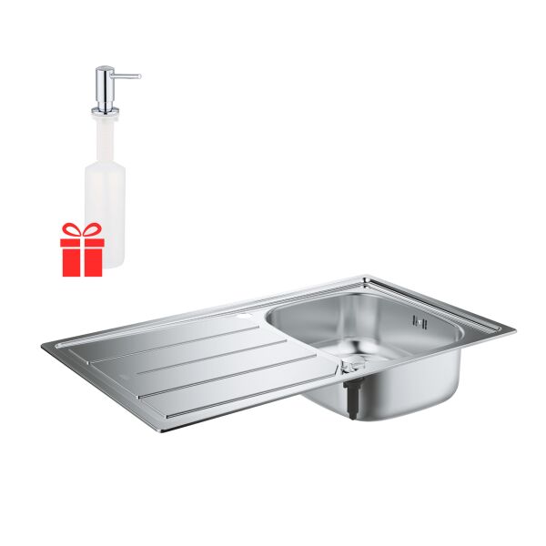 Набор Grohe мойка кухонная K200 31552SD0 + дозатор для моющего средства Contemporary 40536000 (ST702203)
Набор Grohe мойка кухонная K200 31552SD0 + дозатор для моющего средства Contemporary 40536000 (ST702203)