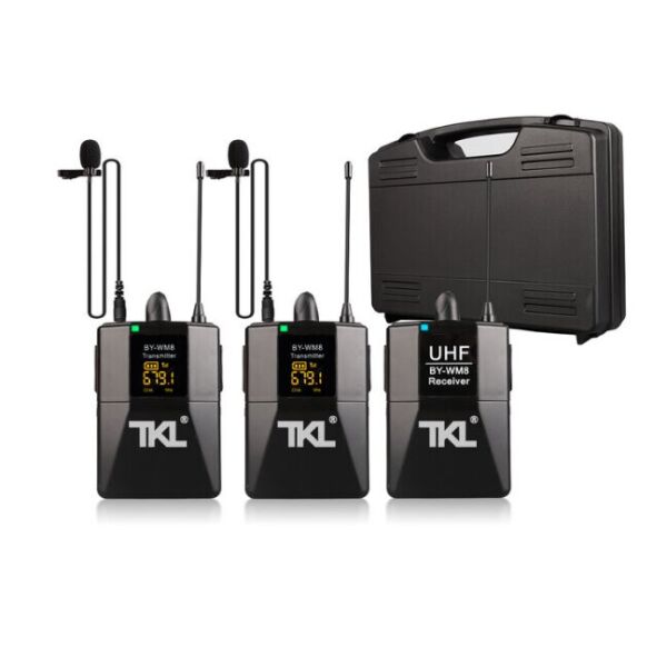 Беспроводной петличный микрофон TKL UHF 2 канала - профессиональная радио петличка TRS - TRRS
Беспроводной петличный микрофон TKL UHF 2 канала - профессиональная радио петличка TRS - TRRS