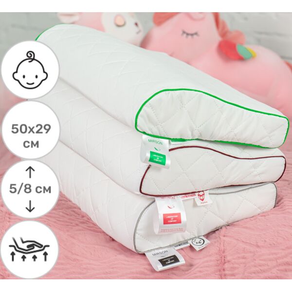 Подушка ортопедическая MirSon №6124 Steep Line Aloe Vera KIDDY 50х29х50/80 см италия, пена memory
Подушка ортопедическая MirSon №6124 Steep Line Aloe Vera KIDDY 50х29х50/80 см италия, пена memory