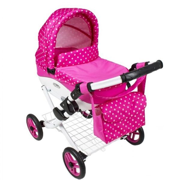 Коляска для кукол Adbor Lily Lc-09 Розовый/Белый с принтом горошек с корзиной, матрасом и сумкой + чехол на ножки
Коляска для кукол Adbor Lily Lc-09 Розовый/Белый с принтом горошек с корзиной, матрасом и сумкой + чехол на ножки