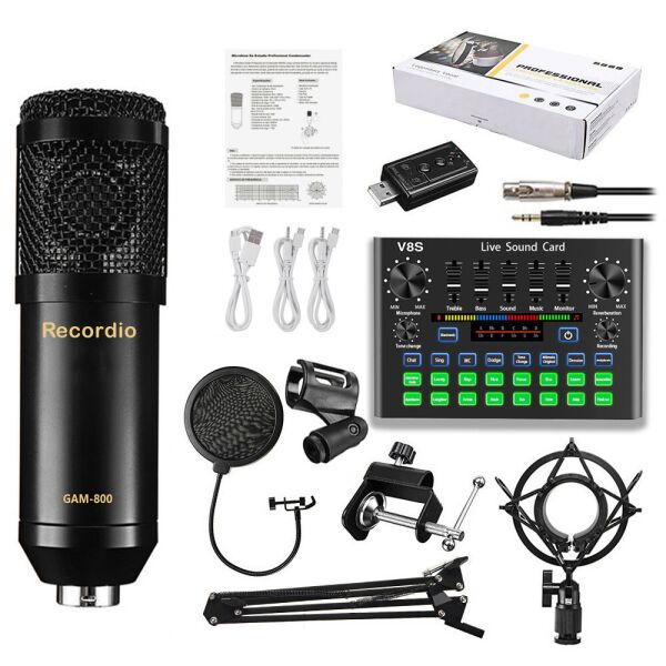 Микрофон студийный Green Audio. BM-800 (комплект) со звуковой картой V8SS стойкой и ветрозащитой
Микрофон студийный Green Audio. BM-800 (комплект) со звуковой картой V8SS стойкой и ветрозащитой