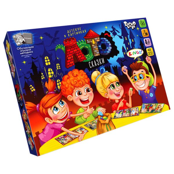 Настольная игра детская "Лото детское" Danko Toys LTD-Asrt-01,Anm-01,Skz-01 рус (Сказки)
Настольная игра детская "Лото детское" Danko Toys LTD-Asrt-01,Anm-01,Skz-01 рус (Сказки)