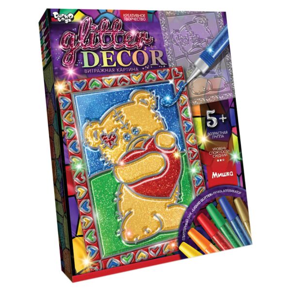 Набор креативного творчества "Glitter Decor" Danko Toys GD-01 витражная картина (Медвеженок)
Набор креативного творчества "Glitter Decor" Danko Toys GD-01 витражная картина (Медвеженок)