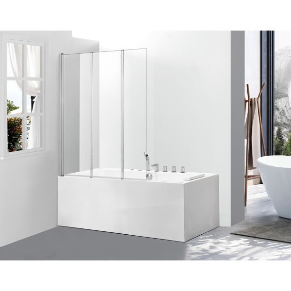 Стеклянная шторка ширма для ванны AVKO Glass 542-3 120х140 Clear три секции, универсальная, душевая перегородка
Стеклянная шторка ширма для ванны AVKO Glass 542-3 120х140 Clear три секции, универсальная, душевая перегородка