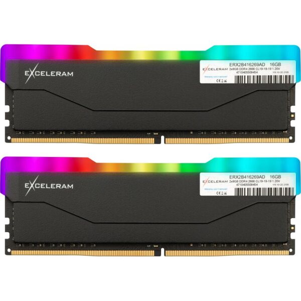 Модуль памяти для компьютера DDR4 16GB (2x8GB) 2666 MHz RGB X2 Series Black eXceleram (ERX2B416269AD)
Модуль памяти для компьютера DDR4 16GB (2x8GB) 2666 MHz RGB X2 Series Black eXceleram (ERX2B416269AD)