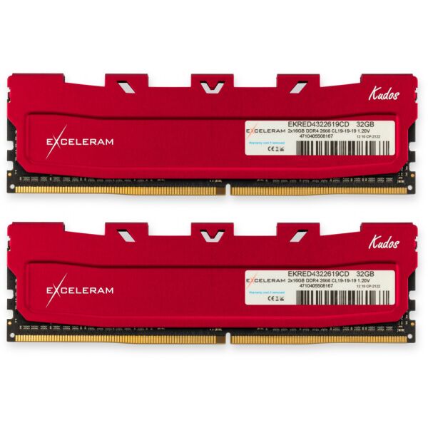 Модуль памяти для компьютера DDR4 32GB (2x16GB) 2666 MHz Red Kudos eXceleram (EKRED4322619CD)
Модуль памяти для компьютера DDR4 32GB (2x16GB) 2666 MHz Red Kudos eXceleram (EKRED4322619CD)