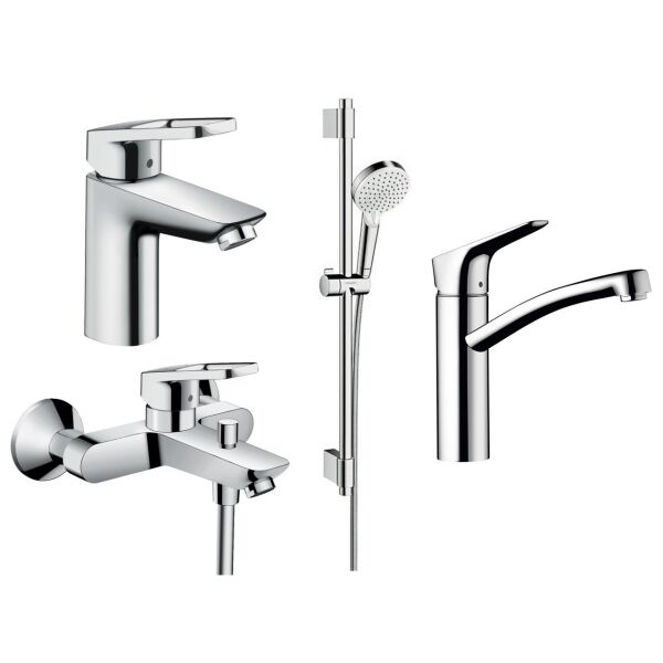 Набор 4 в 1 смесителей для ванны и умывальника Hansgrohe LOGIS LOOP 100 + кухня 1062020
Набор 4 в 1 смесителей для ванны и умывальника Hansgrohe LOGIS LOOP 100 + кухня 1062020