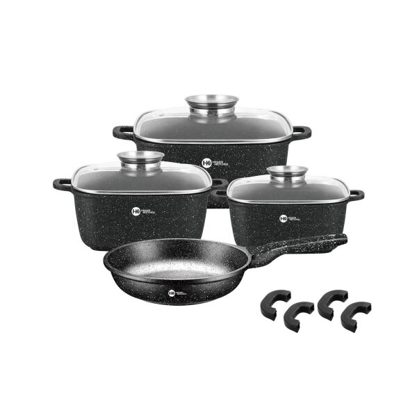 Набор кухонной посуды с гранитным покрытием из 11 предметов higher kitchen hk-312 Черные (Black201662)
Набор кухонной посуды с гранитным покрытием из 11 предметов higher kitchen hk-312 Черные (Black201662)