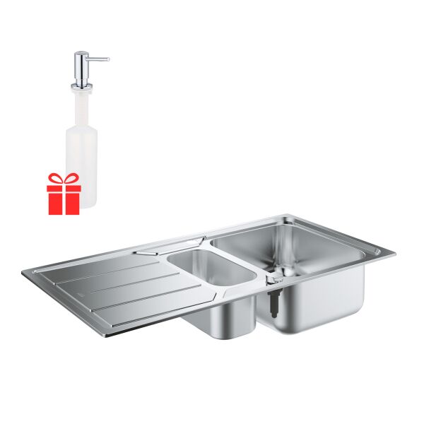 Набор Grohe мойка кухонная K500 31572SD0 + дозатор для моющего средства Contemporary 40536000
Набор Grohe мойка кухонная K500 31572SD0 + дозатор для моющего средства Contemporary 40536000
