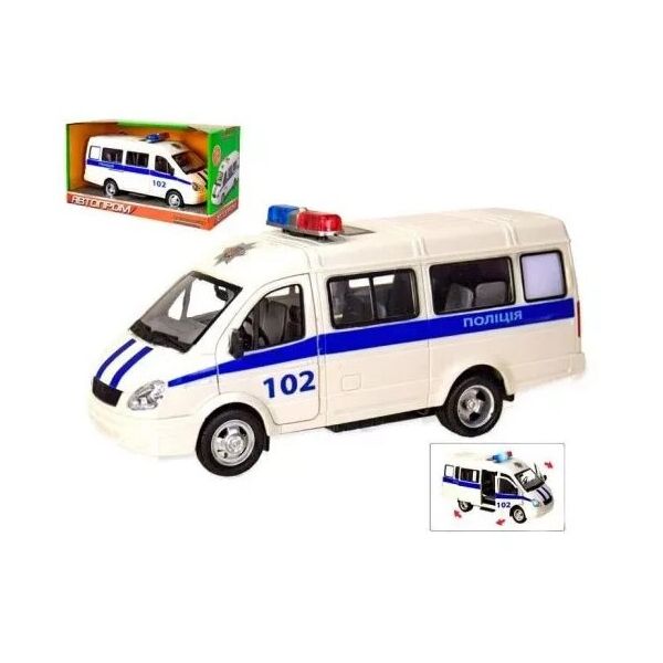 Машина батарей. 7661-4 "АВТОПРОМ ""Полиция & quot ;, свет, звук, откр.двери, в коробке 23,5 * 11 * 12см (2000902382523)
Машина батарей. 7661-4 "АВТОПРОМ ""Полиция & quot ;, свет, звук, откр.двери, в коробке 23,5 * 11 * 12см (2000902382523)