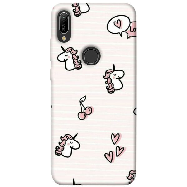 Чехол itsPrint Паттерн единороги 4 для Huawei Y6 (2019)