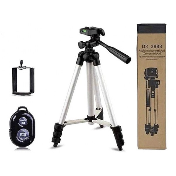 Штатив с пультом ДУ Tripod DK-3888 Универсальный с 3D головкой для смартфонов, фотокамер + чехол Серебристый
Штатив с пультом ДУ Tripod DK-3888 Универсальный с 3D головкой для смартфонов, фотокамер + чехол Серебристый
