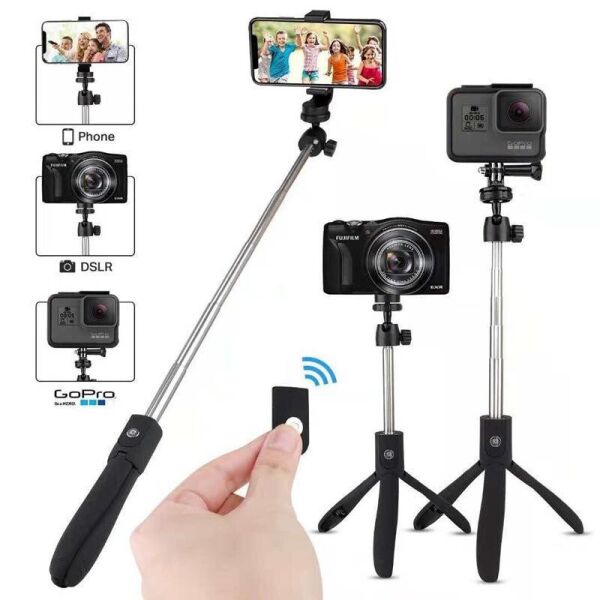 Селфи палка для телефона Selfie Stick K05 Plus Монопод - трипод с кнопкой-пультом Bluetooth, зеркалом Черная
Селфи палка для телефона Selfie Stick K05 Plus Монопод - трипод с кнопкой-пультом Bluetooth, зеркалом Черная