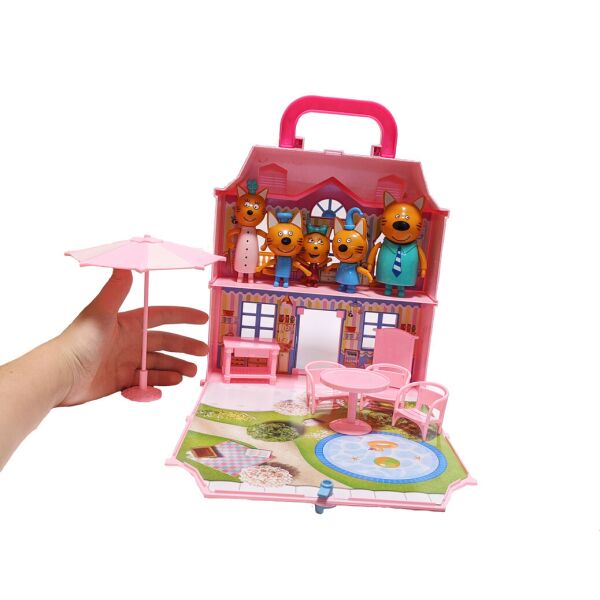 Три Кота и Вилла Парк - набор фигурок персонажей 5 штук Star Toys, герои с аксессуарами 29 см, раскладной домик-чемоданчик с ручкой, набор мебели, зонтик.
Три Кота и Вилла Парк - набор фигурок персонажей 5 штук Star Toys, герои с аксессуарами 29 см, раскладной домик-чемоданчик с ручкой, набор мебели, зонтик.