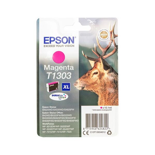 Картридж Epson T1303 XL Magenta C13T13034012 к принтеру Stylus Office BX320FW 525WD 625FWD 925 635 535 935 630
Картридж Epson T1303 XL Magenta C13T13034012 к принтеру Stylus Office BX320FW 525WD 625FWD 925 635 535 935 630