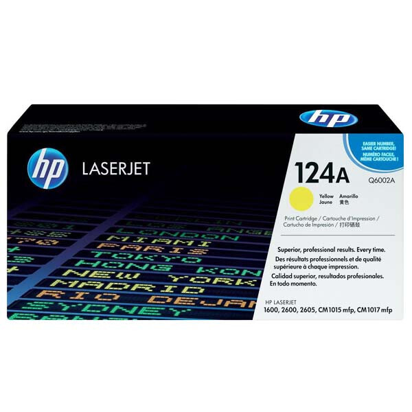 Оригинальный картридж HP 124A (Q6002A) Yellow для принтера HP Color LaserJet 1600/2600/2605/CM1015/1017
Оригинальный картридж HP 124A (Q6002A) Yellow для принтера HP Color LaserJet 1600/2600/2605/CM1015/1017