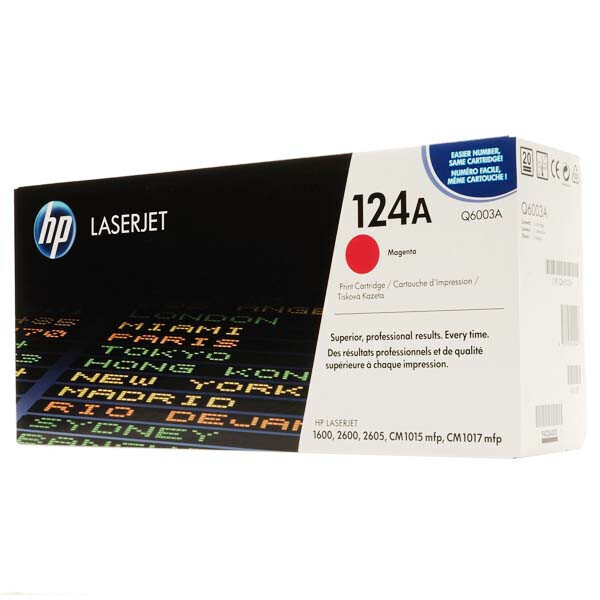 Оригинальный картридж HP 124A (Q6003A) Magenta для принтера HP Color LaserJet 1600/2600/2605/CM1015/1017
Оригинальный картридж HP 124A (Q6003A) Magenta для принтера HP Color LaserJet 1600/2600/2605/CM1015/1017