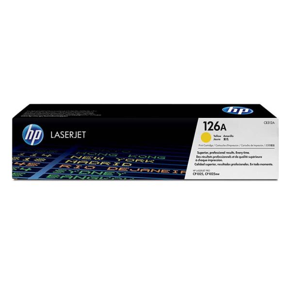 Оригинальный картридж HP 126A (CE312A) Yellow для принтера HP LaserJet Pro Color CP1012/1020/1025/M175/275
Оригинальный картридж HP 126A (CE312A) Yellow для принтера HP LaserJet Pro Color CP1012/1020/1025/M175/275