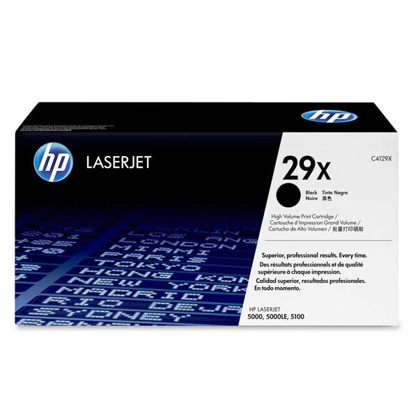 Оригинальный картридж HP 29X (C4129X) к принтеру HP LaserJet 5000 5000dn 5000gn 5000n 5100 5100dtn 5100tn
Оригинальный картридж HP 29X (C4129X) к принтеру HP LaserJet 5000 5000dn 5000gn 5000n 5100 5100dtn 5100tn