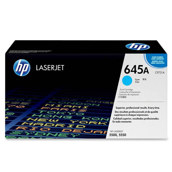Оригинальный картридж HP 645A C9731A Cyan принтер LaserJet 5500 5550 DN DTN HDN LBP 2710 2810 5700 5800 C3500
Оригинальный картридж HP 645A C9731A Cyan принтер LaserJet 5500 5550 DN DTN HDN LBP 2710 2810 5700 5800 C3500